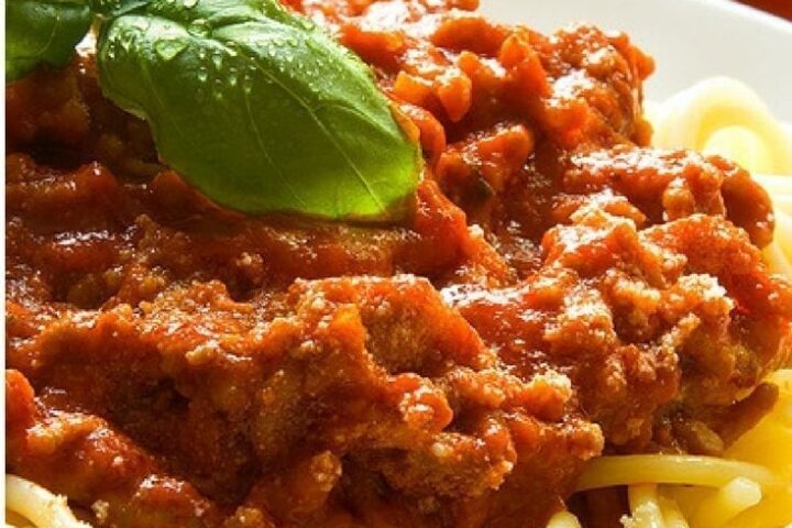 Receta de espagueti a la boloñesa italiana
