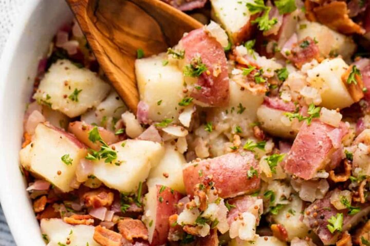 Receta Alemana Ensalada de Patatas y Salchichas