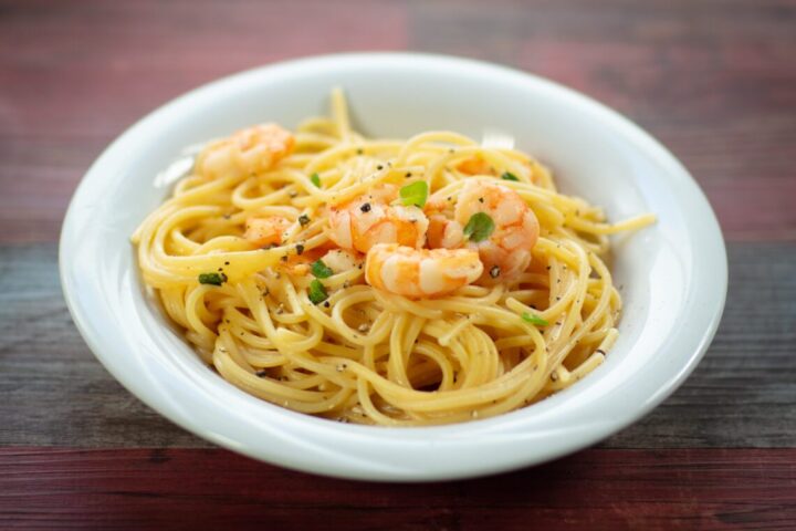 Receta para hacer Espaguetis con Gambas