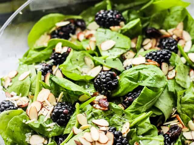 Receta de Ensalada Espinacas Crudas