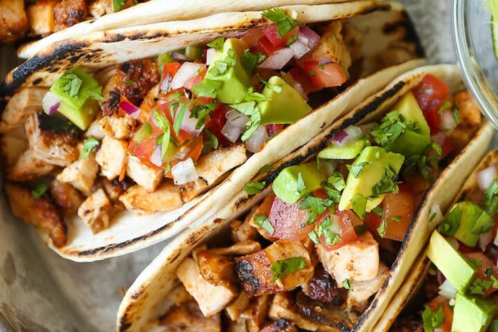 Receta Mexicana de Tacos de Pollo